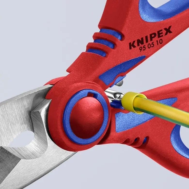 Knipex Electricians' Shears with Crimper, 6-1/4 in - KN 95 05 10 SBA Knipex