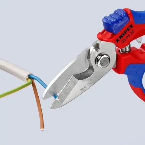 KNIPEX 6 1/4" Angled Electricians' Shears - 95 05 20 US Knipex