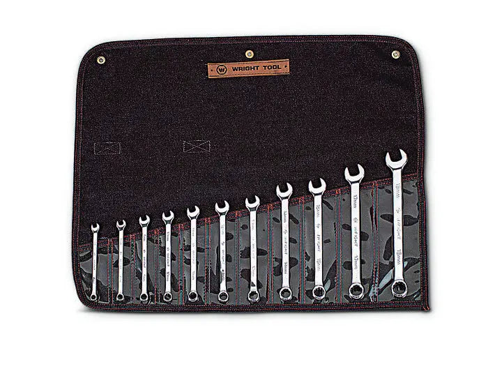 Wright Tool Set of 11 12-Point Metric Polished Combination Wrench, 7 to 19mm - WT 950 Combination Wrench Set Wright Tool