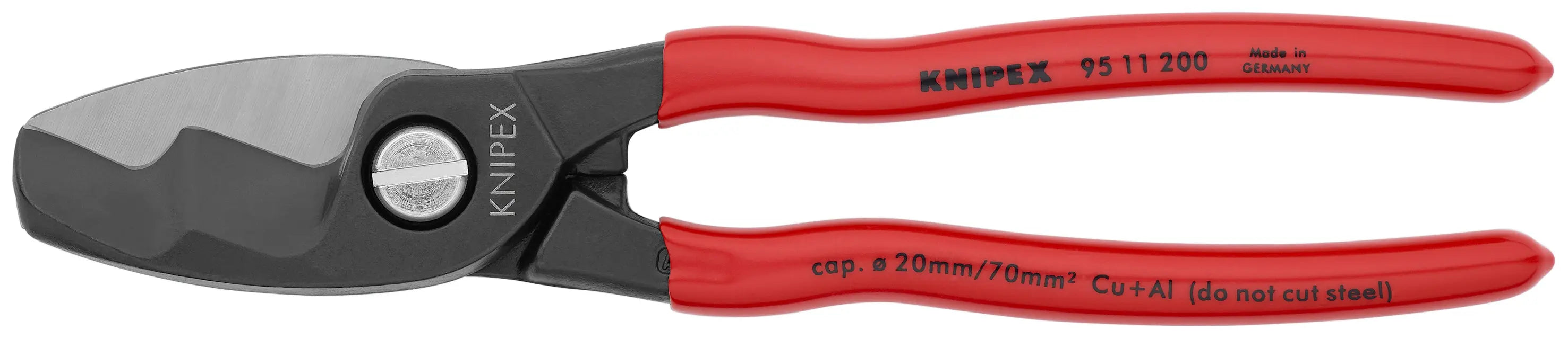 Knipex Cable Shears with Twin Cutting Edge - KN 95 11 200 Knipex