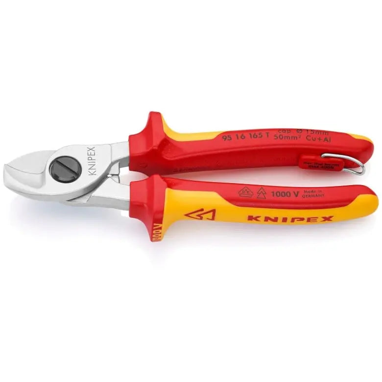 Knipex 1000V Insulated Tethered Attachment Cable Shear, 6-1/2 in - KN 95 16 165 T Knipex