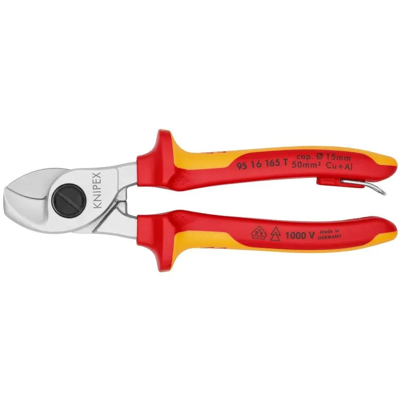 Knipex 1000V Insulated Tethered Attachment Cable Shear, 6-1/2 in - KN 95 16 165 T Knipex