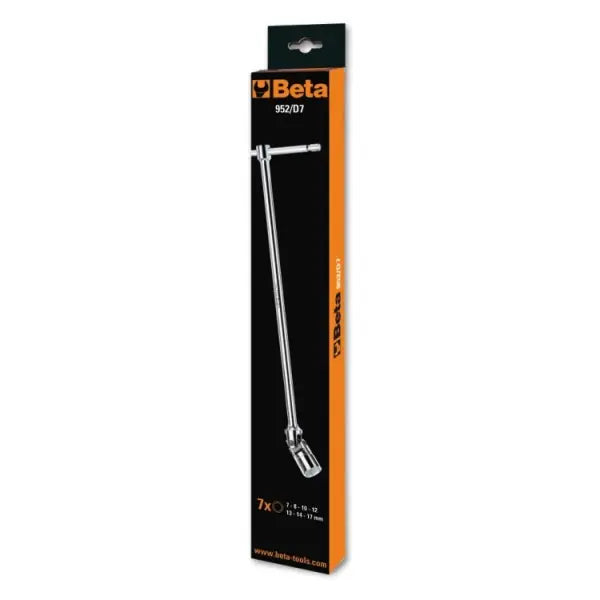 Beta Tools (Article# 952/D7) Set of 8 Sliding T-Handle Wrench, 6 Point Swivel Socket - BT 9520079 Beta Tools