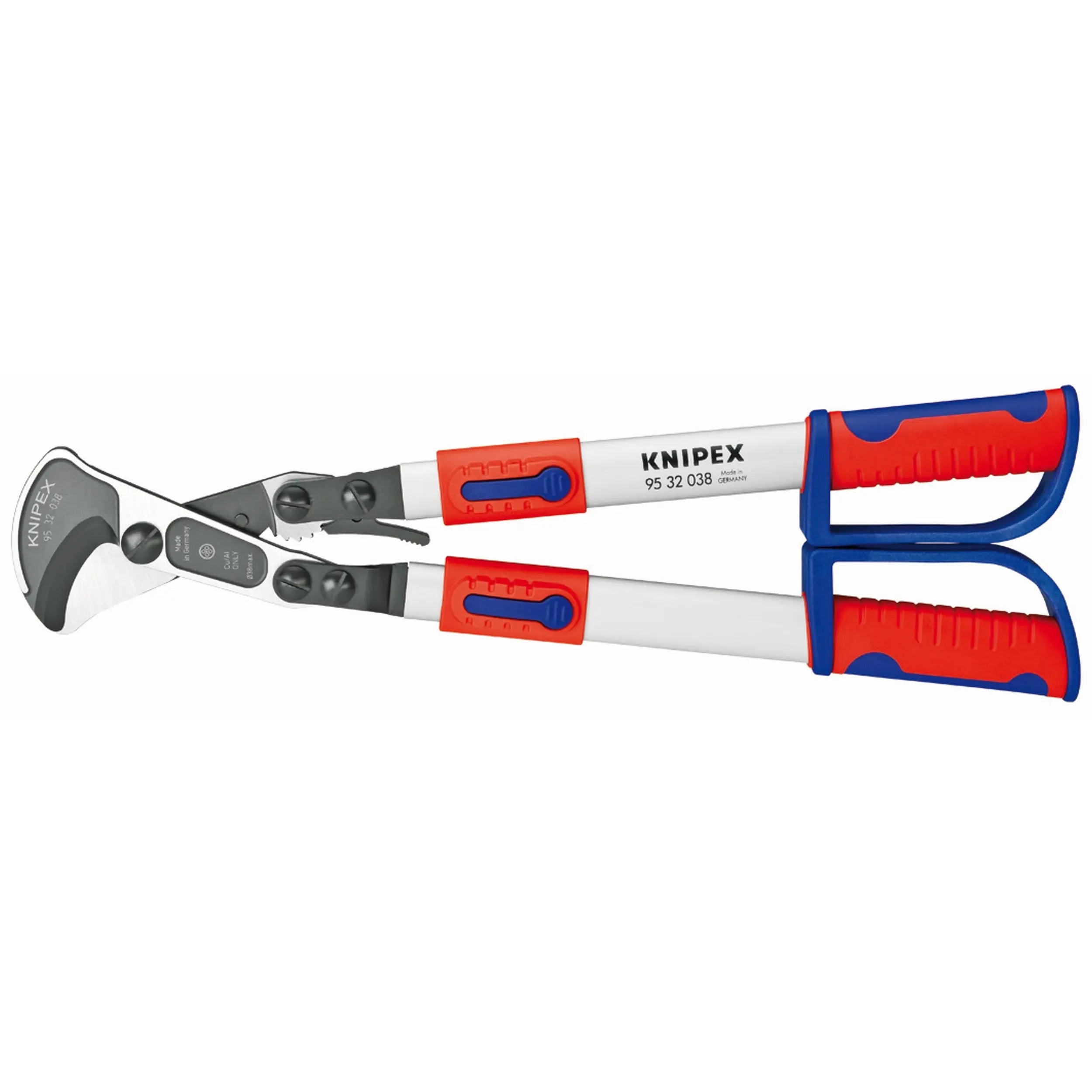 Knipex 95 32 038 KN | Cable Shears, Ratcheting Type, Telescopic Handles, Multi-Component Knipex