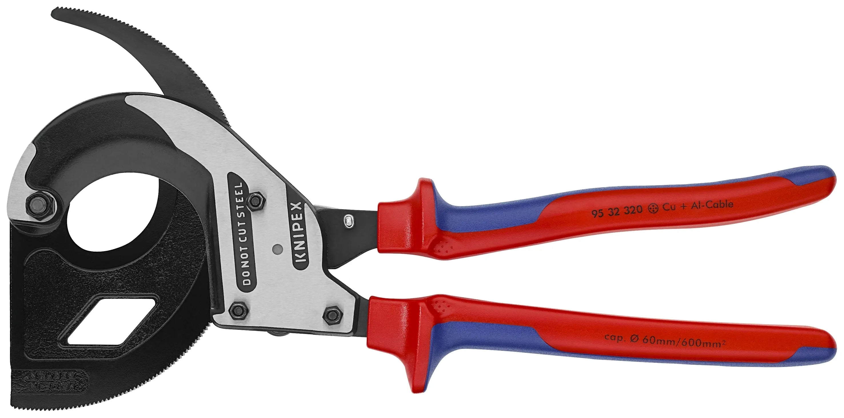 Knipex 95 32 320 KN | Cable Cutters, Ratcheting Type, 1200MCM Capacity, Multi-Component Knipex