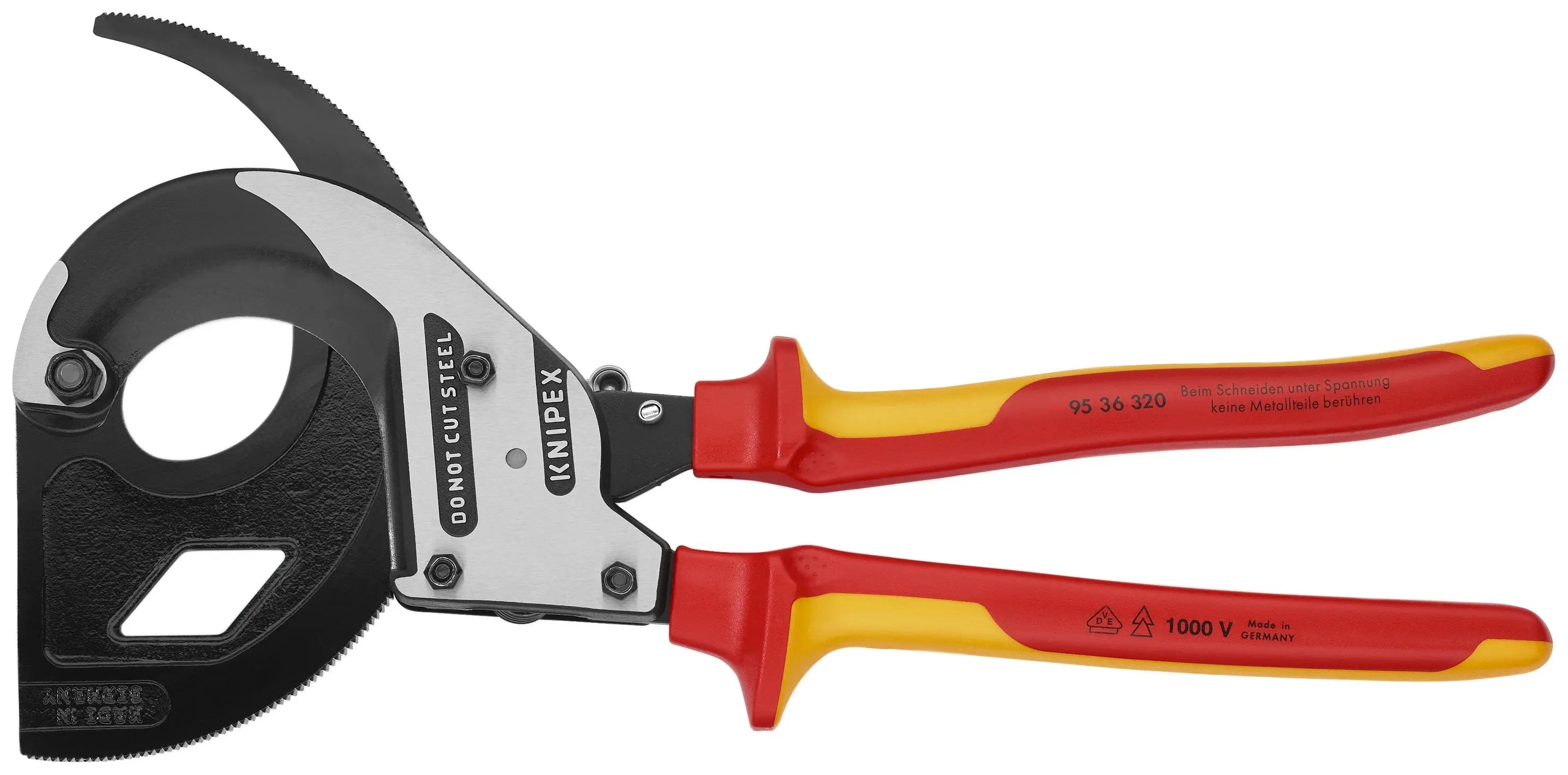 Knipex 95 36 320 KN | Cable Cutters, Ratcheting Type, 1200kcmil Capacity, 1000V Insulated Knipex