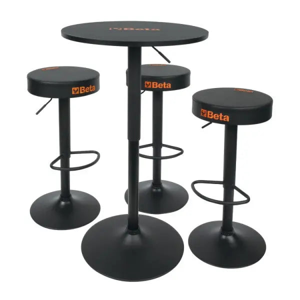 Beta Tools (Article# 9566K) Set of 1 Furnishing Table and 3 Vertically Adjustable Stools - BT 095660500 