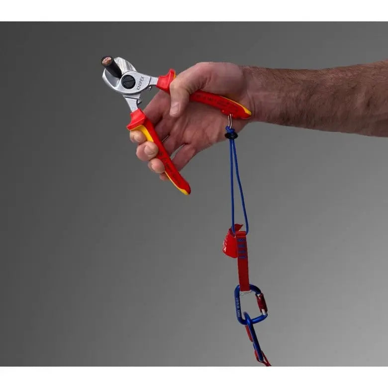 Knipex 1000V Insulated Tethered Attachment Cable Shear, 6-1/2 in - KN 95 16 165 T Knipex