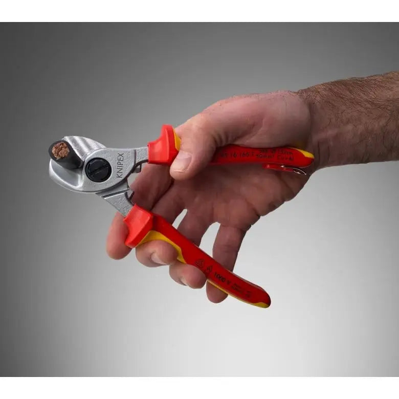 Knipex 1000V Insulated Tethered Attachment Cable Shear, 6-1/2 in - KN 95 16 165 T Knipex