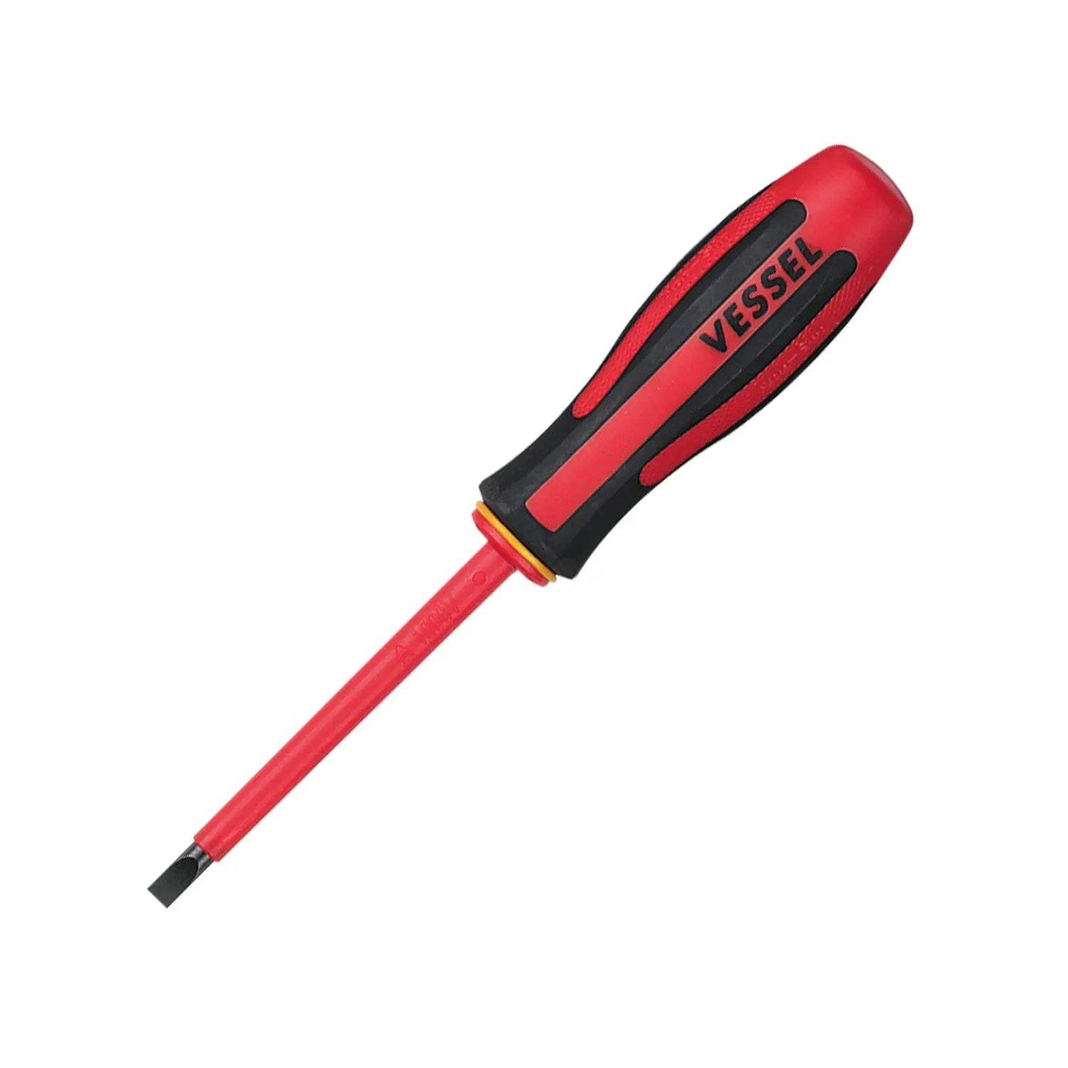 Vessel Tools Megadora Insulated Slotted Screwdriver, 1.0 x 6 x 100mm - VL 960S6100 Vessel Tools