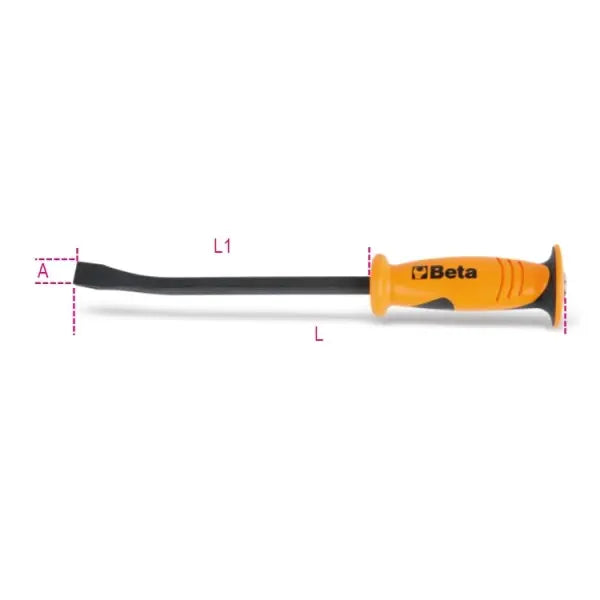 Beta Tools (Article# 965 300) 300mm Pry Bar with Flat Curved Ends - BT 9650013 Beta Tools