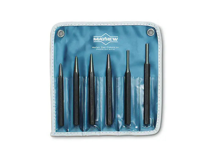 Wright Tool Set of 6 Punches with Pouch, 1/8 in x 5/16 in - WT 9661