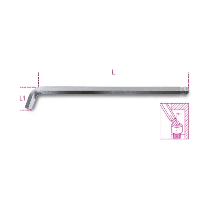 Beta Tools 5mm Ball End Offset Hexagon Key, 110 deg - BT 961965 Beta Tools