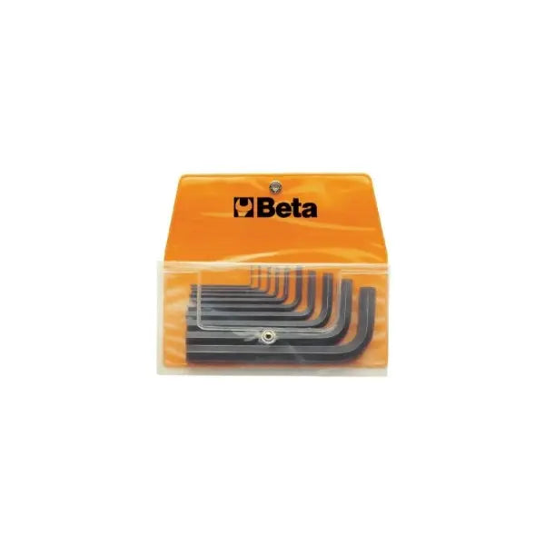 Beta Tools (Article# 96AS/B11) Set of 11 Offset Hexagon Key in Plastic Pouch, Black Oxide, 1/20 - 3/8 - BT 960749 Beta Tools
