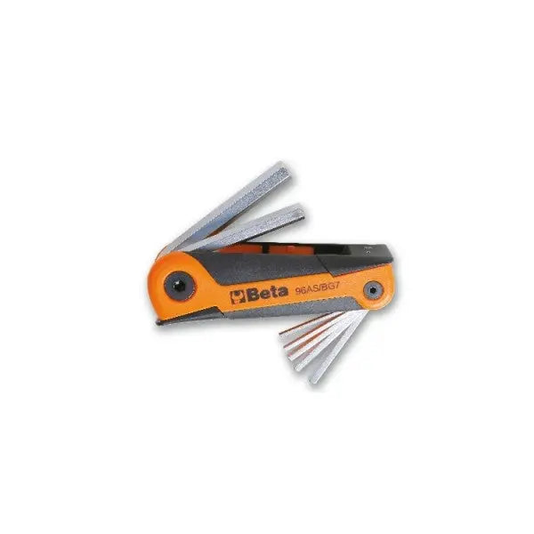 Beta Tools (Article# 96AS/BG7) Set of 7 Fold-Up Offset Hexagon Key, 3/32 - 3/8 - BT 960747 Beta Tools