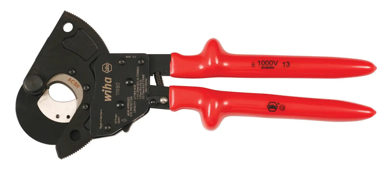 Wiha 11980, Insulated ACSR Ratcheting Cable Cutters Wiha