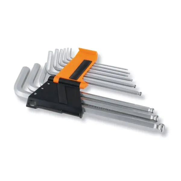 Beta Tools (Article# 96BP-HO/SC9) Set of 9 Ball Head Offset Hexagon Key Wrenches with Screw Holding System - BT 000961254 