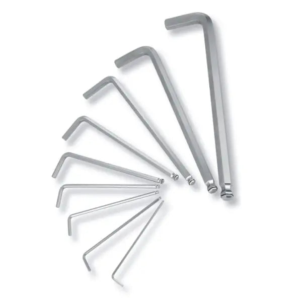 Beta Tools (Article# 96BP-HO/SC9) Set of 9 Ball Head Offset Hexagon Key Wrenches with Screw Holding System - BT 000961254 