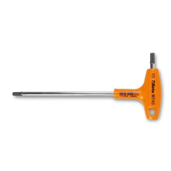 Beta Tools (Article# 96T-AS 3/32) 3/32 Hexagon Key Wrench with High Torque T-Handle, Chrome-Plated - BT 960669 Beta Tools