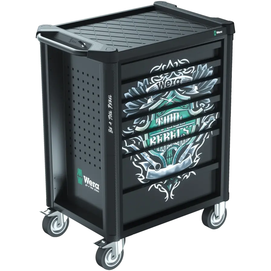 Wera 9700 Tool Rebel Roller Cabinet with 94-Piece Tool Set - WE 05150130001 