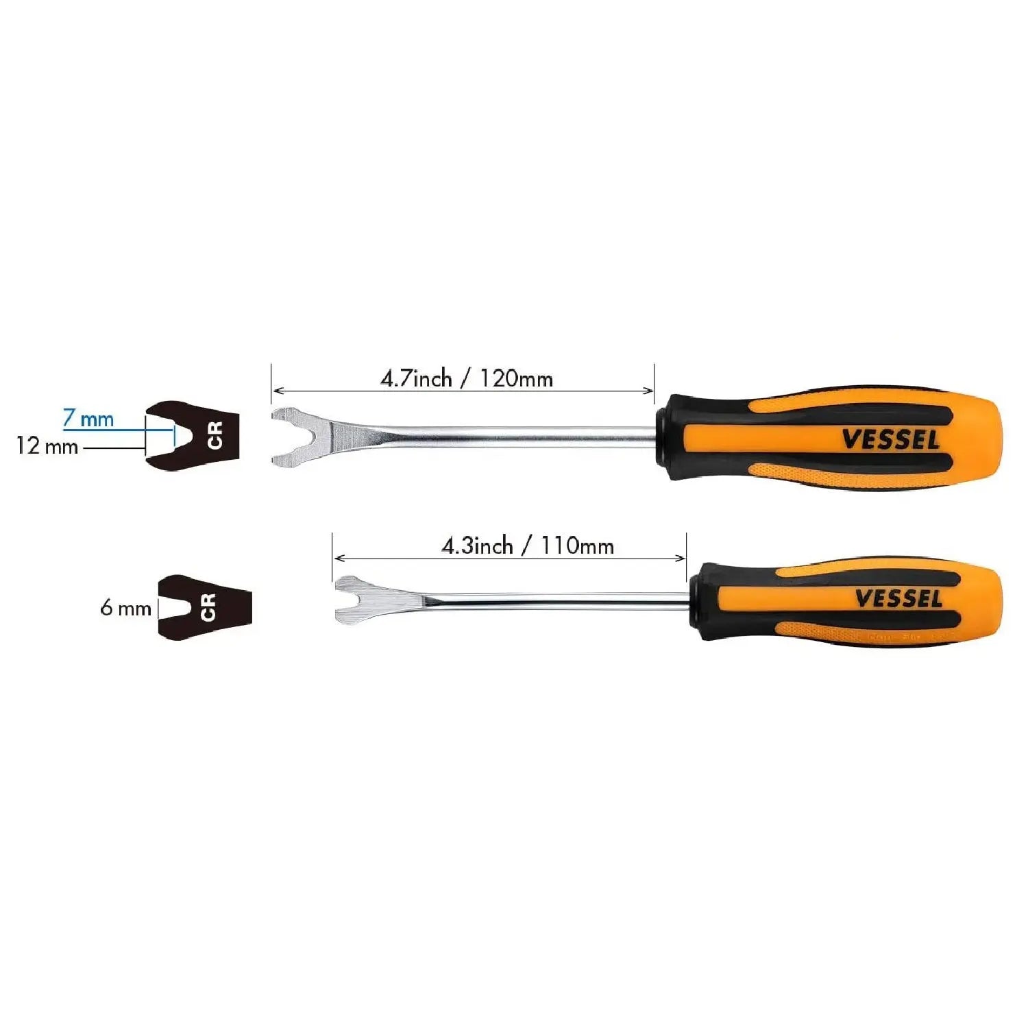 Vessel Tools Set of 2 Megadora Clip Remover - VL 970CR2SC Vessel Tools