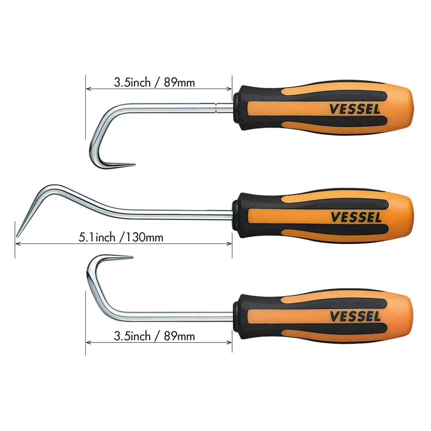 Vessel Tools Set of 3 Megadora Hose Remover - VL 970HR3PB Vessel Tools