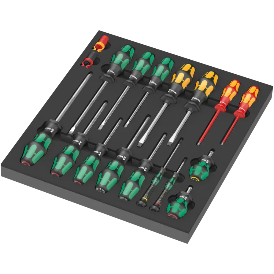 Wera Set of 18 Screwdriver with 9710 Foam Insert - WE 05150101001 