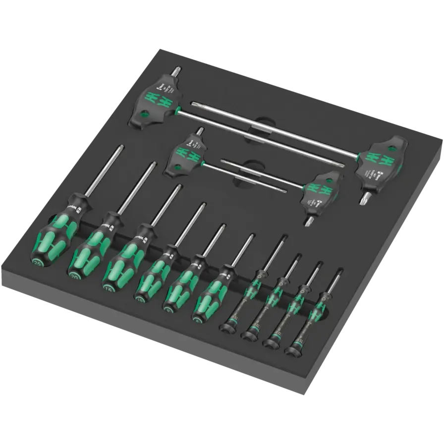 Wera Set of 14 TORX HF Screwdriver with 9712 Foam Insert - WE 05150103001 