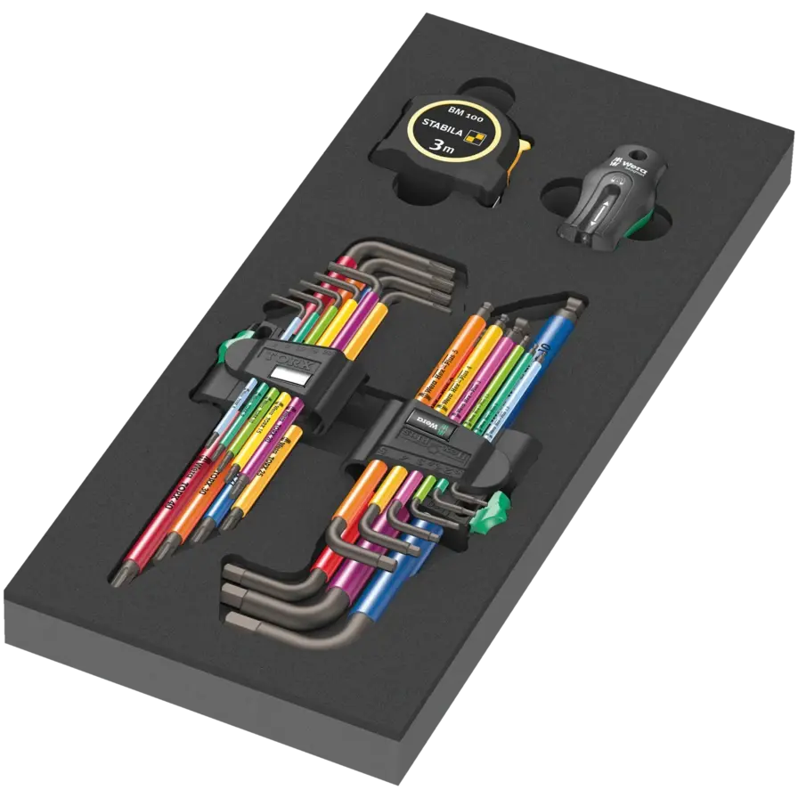 Wera Set of 20 L-Key with 9740 Foam Insert - WE 05150140001 