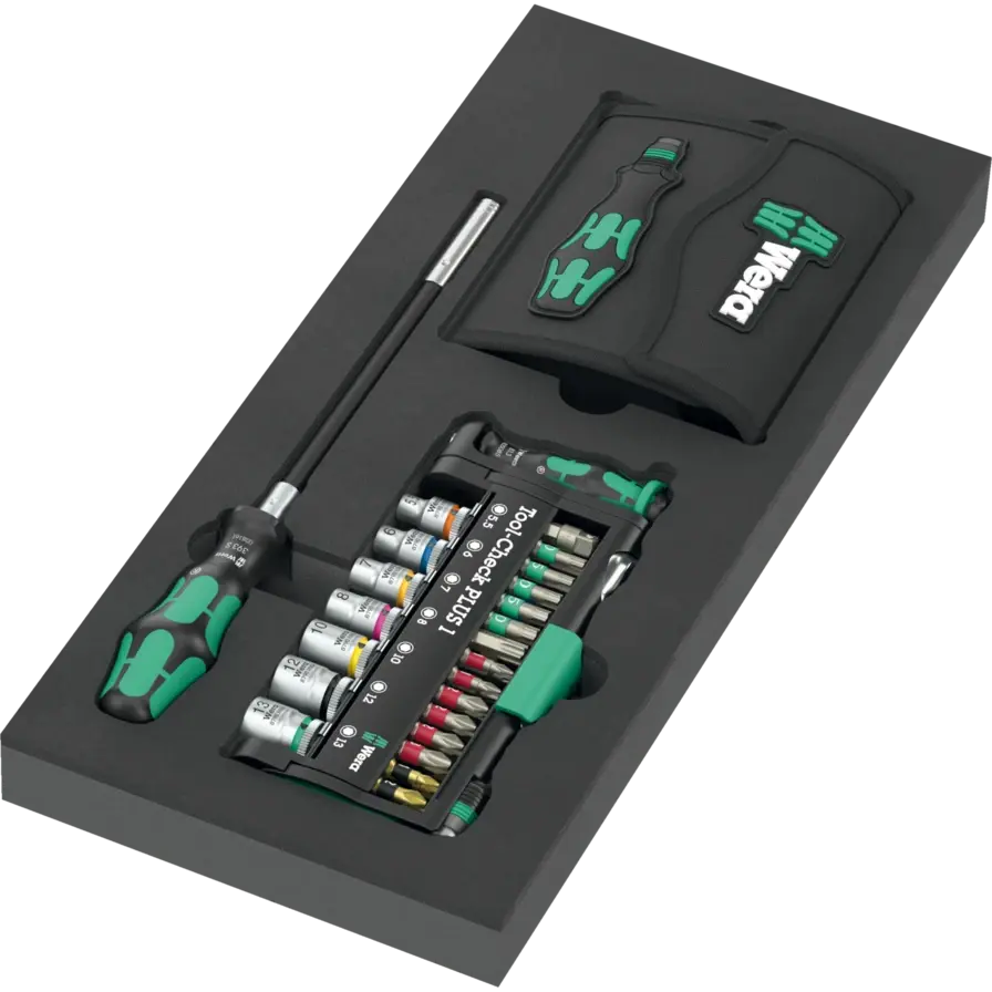 Wera Set of 57 Kraftform Kompakt PLUS Tool-Checks with 9750 Foam Insert - WE 05150150001 