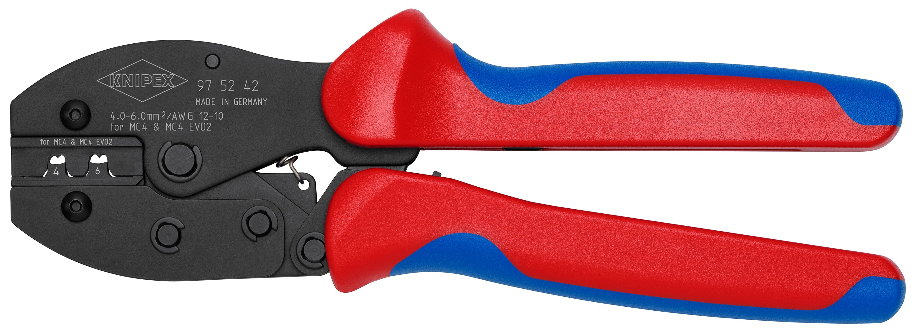 KNIPEX 97 52 42 | 8 1/2" KNIPEX PreciForceÂ® Crimping Pliers For MC4/MC4 EVO 2 Knipex