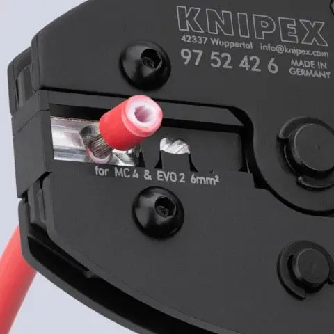 Knipex PreciForce Crimping Plier for MC4/MC4 Evo 2, 8-1/2 in - KN 97 52 42 6 