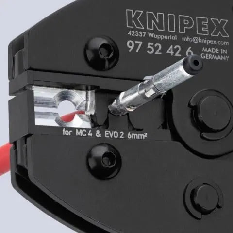 Knipex PreciForce Crimping Plier for MC4/MC4 Evo 2, 8-1/2 in - KN 97 52 42 6 