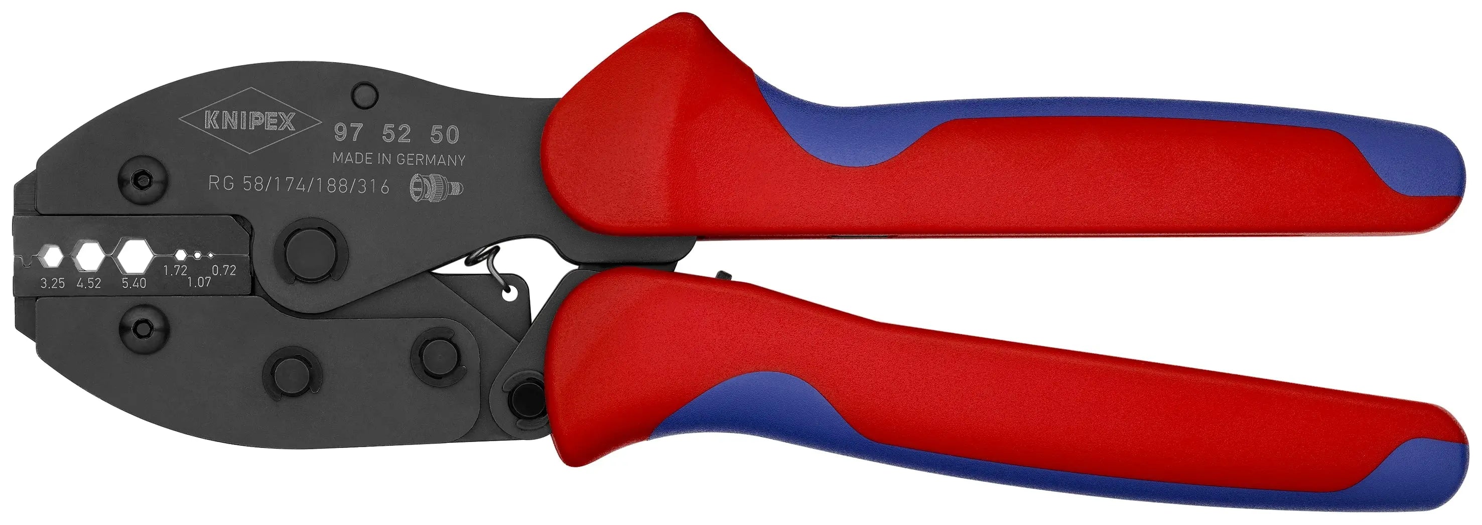 Knipex 97 52 50 KN | Crimping Pliers, 6 Position Contact, Multi-Component Knipex