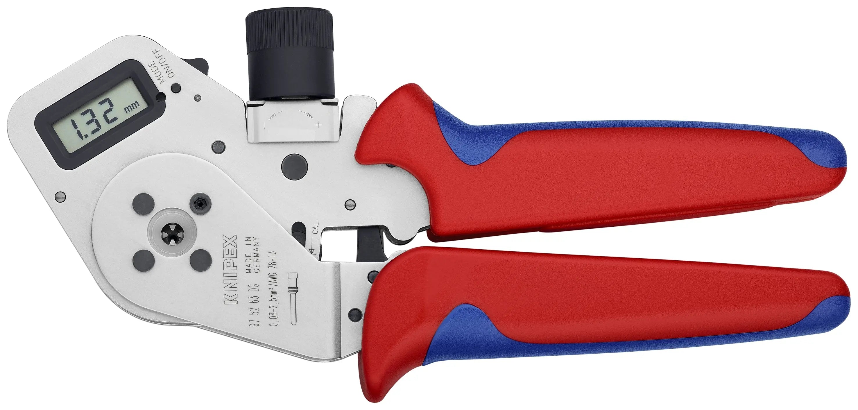 Knipex Four-Mandrel Crimping Pliers for Turned Contacts - KN 97 52 63 DG Knipex