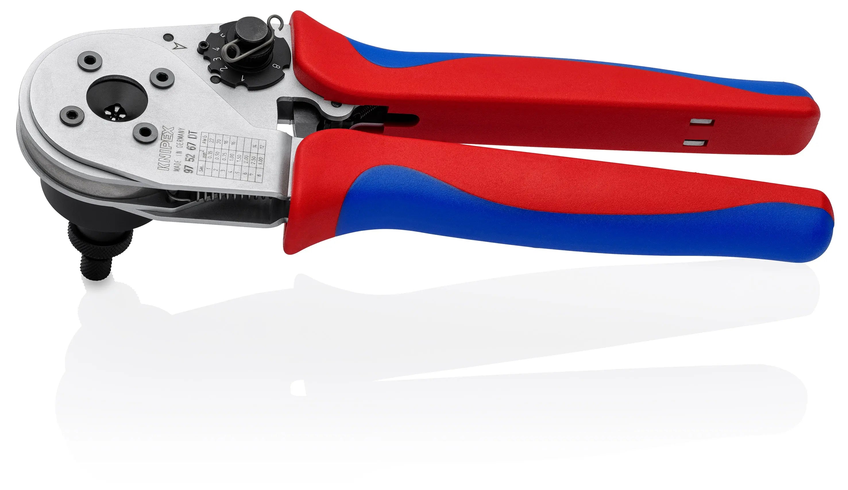 KNIPEX 9" Crimping Pliers - Four-Mandrel For DT Contacts - 97 52 67 DT Crimping Pliers Knipex
