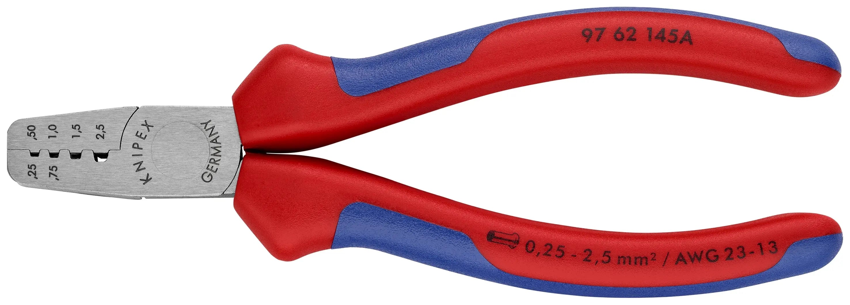 Knipex Crimping Pliers for Wire Ferrules - KN 97 62 145 A Knipex