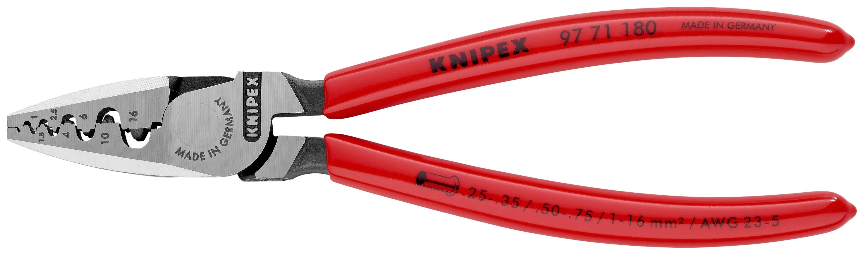 Knipex 97 71 180 KN | Crimping Pliers For End Ferrules Knipex