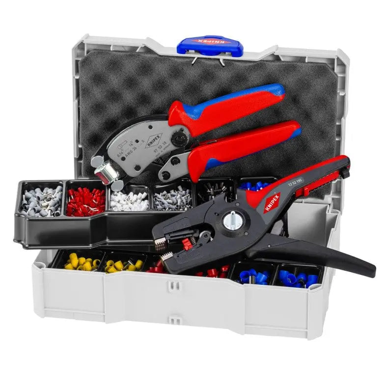 Knipex Crimp Assortments with Wire Stripper 12 52 195 and Crimping Plier 97 53 18 - KN 97 90 14 Knipex