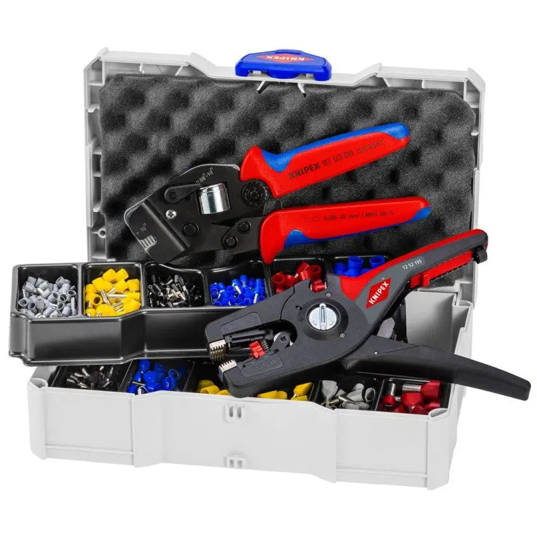 Knipex Crimp Assortments with Wire Stripper 12 52 195 and Crimping Plier 97 53 09 - KN 97 90 15 Knipex