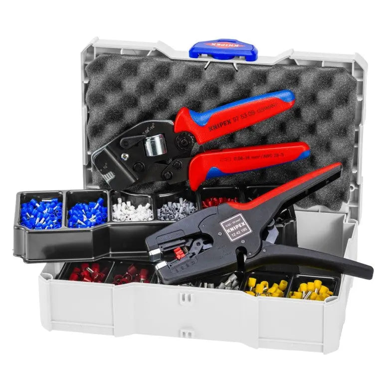 Knipex Crimp Assortments with Wire Stripper 12 42 195 and Crimping Plier 97 53 09 - KN 97 90 17 Knipex