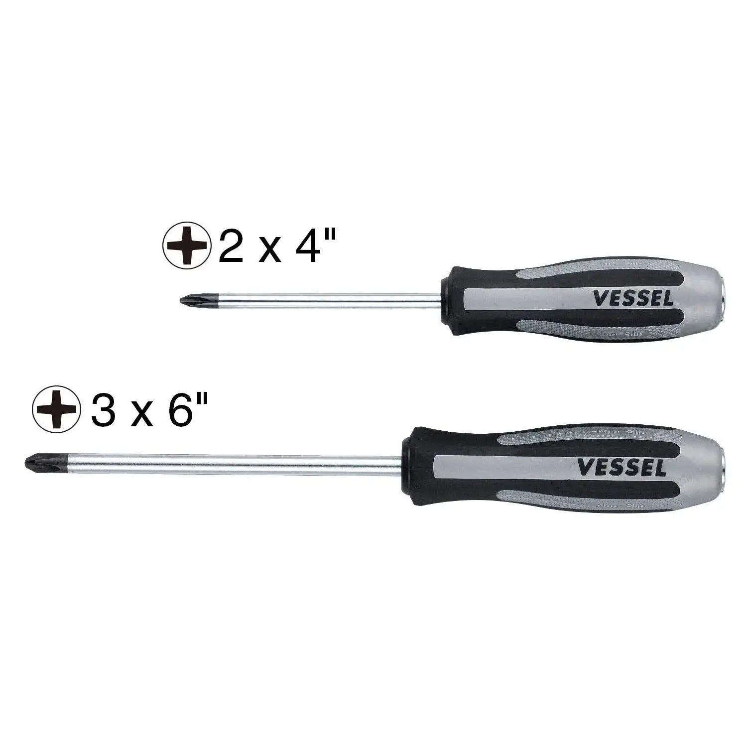 Vessel Tools Set of 2 Megadora Impacta Screwdriver - VL 9802SC Vessel Tools