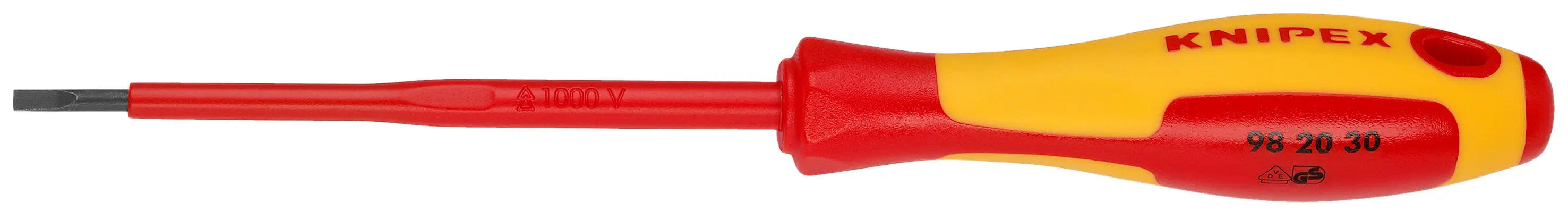 Knipex 98 20 30 KN | 7/64" slotted screwdriver, 4" Shaft Knipex
