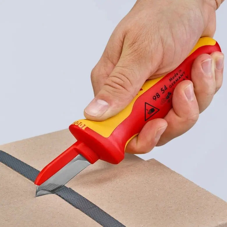 Knipex 1000V Insulated Cable Knife, 7-1/2 in - KN 98 54 SB Knipex