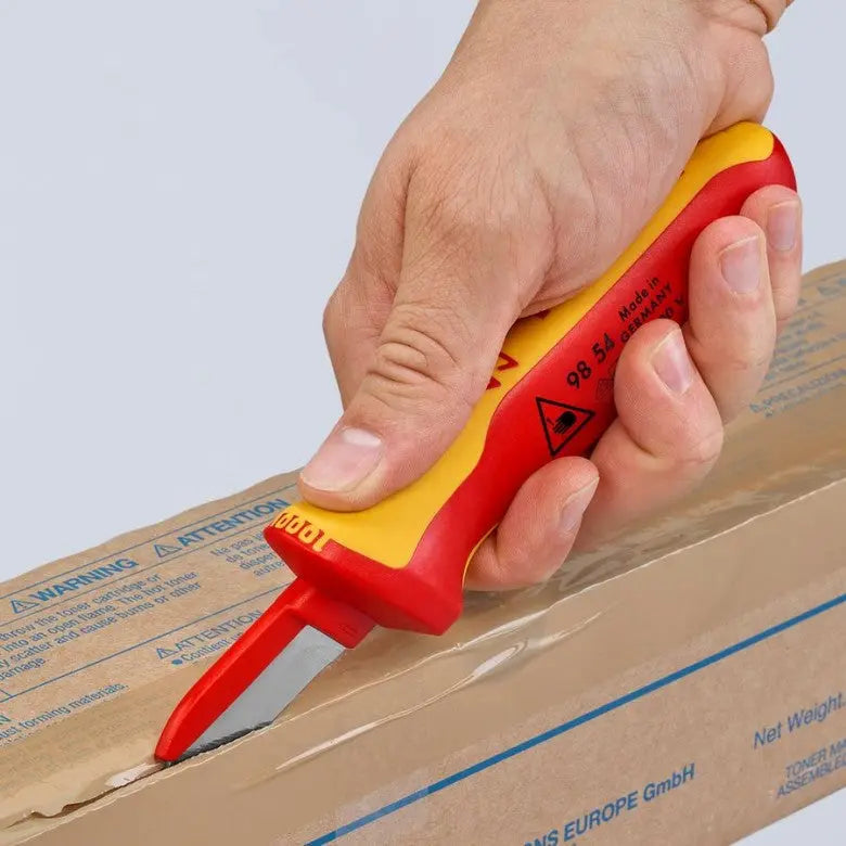 Knipex 1000V Insulated Cable Knife, 7-1/2 in - KN 98 54 SB Knipex