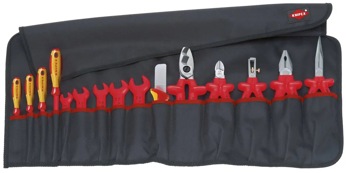 Knipex 98 99 13 KN | 15 Pc Tool Roll Bag, 1000V Insulated Knipex