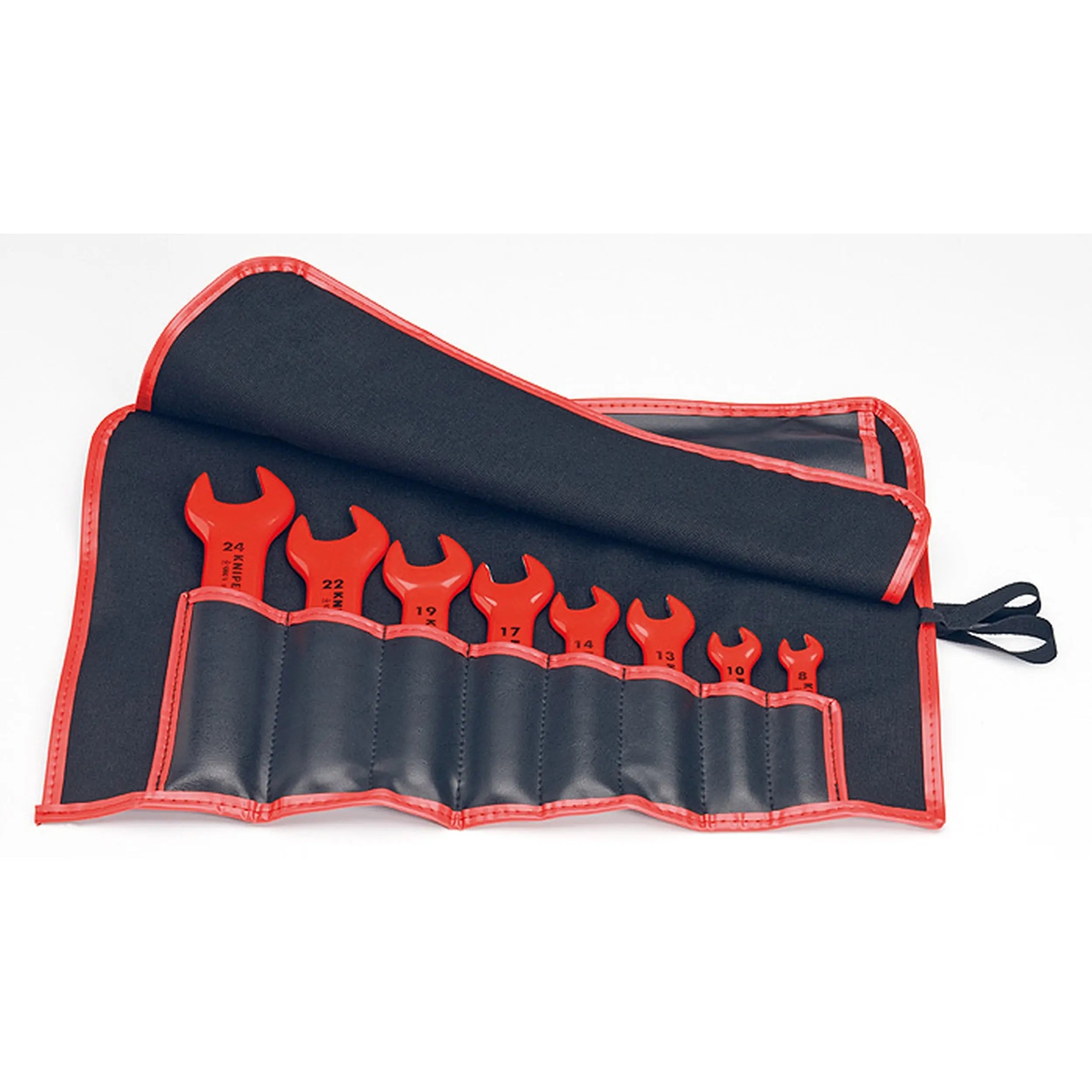 Knipex 98 99 13 S5 KN | 8 Pc Open End Wrench Set, Metric, 1000V Insulated Knipex