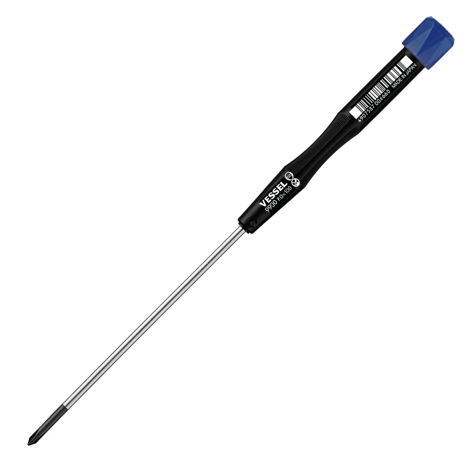 Vessel Tools Micro Screwdriver, PH0 x 100mm - VL 9900EP0100 Vessel Tools