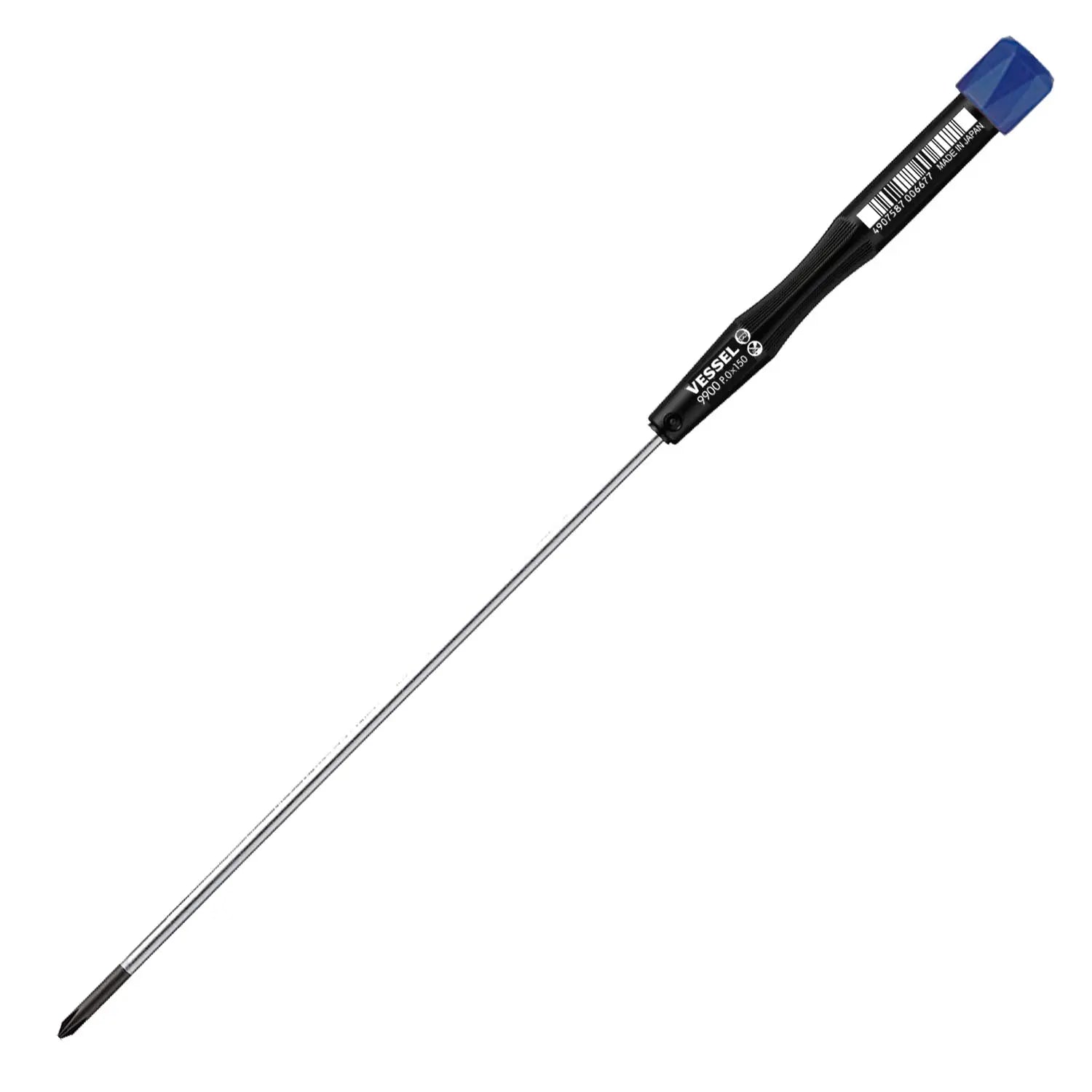 Vessel Tools Micro Screwdriver, PH0 x 150mm - VL 9900EP0150 Vessel Tools