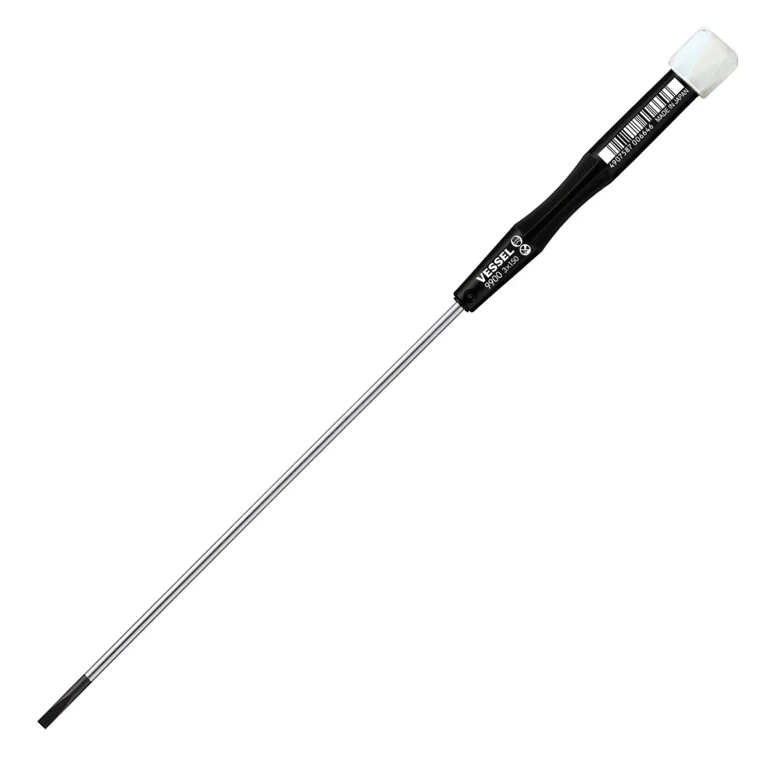 Vessel Tools Micro Slotted Screwdriver, 3 x 150mm - VL 9900ES3150 Vessel Tools